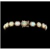 Image 3 : 14KT Rose Gold 8.41ctw Opal and Diamond Bracelet