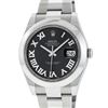 Image 1 : Rolex Mens Stainless Steel Diamond Roman Numeral Markers DateJust II Wristwatch