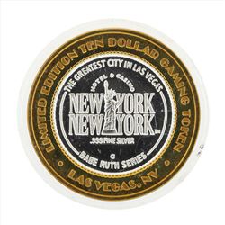 .999 Silver New York New York $10 Casino Gaming Token Limited Edition