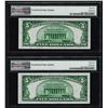 Image 2 : Lot of (2) 1934 $5 Federal Reserve Notes Chicago PMG 64EPQ & 65EPQ