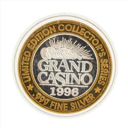 .999 Silver Grand Casino $10 Casino Gaming Token Limited Edition