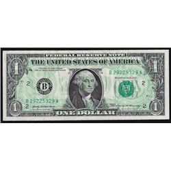 1969 $1 Federal Reserve Note ERROR Full Front to Back Offset