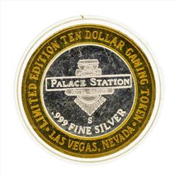 .999 Silver Palace Station Hotel and Casino $10 Casino Gaming Token Limited Edit