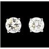 Image 1 : 14KT White Gold 1.28ctw Diamond Earrings
