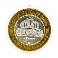 .999 Silver Westward Ho Casino Las Vegas $10 Casino Gaming Token Limited Edition