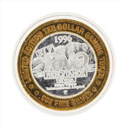 .999 Silver Fly RNO Reno Tahoe $10 Casino Gaming Token Limited Edition