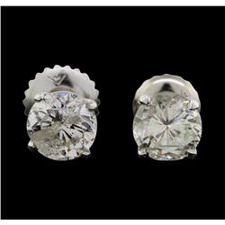 14KT White Gold 1.38ctw Diamond Earrings