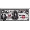 Image 1 : 1907 $5 Woodchopper Legal Tender Note PCBLIC ERROR