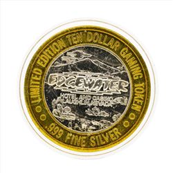 .999 Silver Edgewater Hotel and Casino $10 Casino Gaming Token Limited Edition