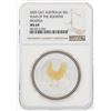 Image 1 : 2005 $1 Gilt Australia Year of the Rooster Frosted Silver Coin NGC MS69
