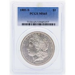 1881-S $1 Morgan Silver Dollar Coin PCGS MS65