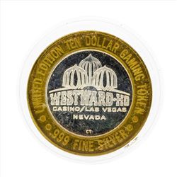 .999 Silver Westward Ho Casino Las Vegas $10 Casino Gaming Token Limited Edition