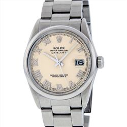 Rolex Mens Stainless Steel DateJust Wristwatch