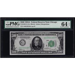 1934A $500 Federal Reserve Note Chicago PMG Choice Uncirculated 64EPQ