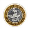 Image 1 : .999 Silver Flamingo Hilton Las Vegas $10 Casino Gaming Token Limited Edition