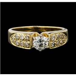 14KT Yellow Gold 0.63ctw Diamond Ring