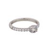 Image 2 : 14KT White Gold .56ctw Round Cut Diamond Wedding Ring