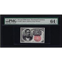 10 Cent Fifth Issue Fractional Currency Note PMG Choice Uncirculated 64EPQ