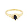 Image 2 : 14KT Yellow Gold .50ct Marquise Sapphire and Diamond Ring