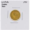 Image 1 : 1911 $2 1/2 Indian Head Quarter Eagle Gold Coin