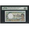 Image 1 : 1977 Tahiti 500 Francs Currency Note PMG Gem Uncirculated 65EPQ