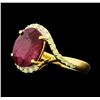 Image 2 : SILVER 3.94ct Ruby and Diamond Ring