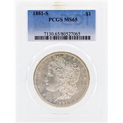 1881-S $1 Morgan Silver Dollar Coin PCGS MS65