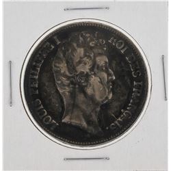 1831L France 5 Francs Silver Coin