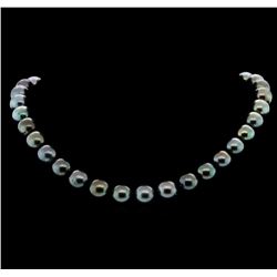 14KT White Gold 11-13mm Tahitian Pearl Necklace