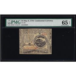 May 9, 1776 $4 Continental Currency Note PMG Gem Uncirculated 65EPQ