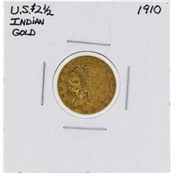 1910 $2 1/2 Indian Head Quarter Eagle Gold Coin