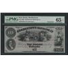Image 1 : 1850s $10 Bordentown Banking Co. Obsolete Bank Note PMG Gem Uncirculated 65EPQ