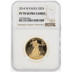 2014-W $25 American Eagle Gold Coin NGC PF70 Ultra Cameo