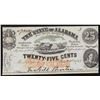 Image 1 : 1863 Twenty-Five Cents The State of Alabama Obsolete Note