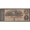 Image 1 : 1864 $5 The Confederate States of America Note