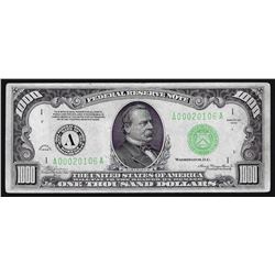 1934 $1000 Federal Reserve Note Boston