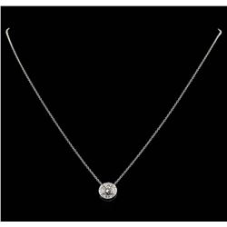 14KT Yellow Gold 0.58ctw Diamond Pendant with Chain