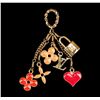 Image 2 : Louis Vuitton Pink Flowers and Heart Charm Pendant Necklace