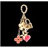 Image 3 : Louis Vuitton Pink Flowers and Heart Charm Pendant Necklace