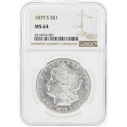 1879-S $1 Morgan Silver Dollar Coin w/ Nice Toning NGC MS64