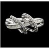 Image 1 : Silver 0.30ctw Diamond Ring