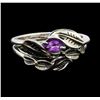 Image 1 : 14KT White Gold 0.50ct Amethyst Ring