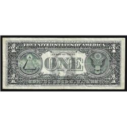 1995 $1 Federal Reserve Note ERROR Full Offset