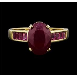 14KT Yellow Gold 3.00ctw Ruby and Diamond Ring