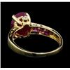Image 4 : 14KT Yellow Gold 3.00ctw Ruby and Diamond Ring