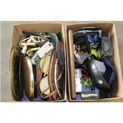 TWO BOXES OF HOUSEHOLD ITEMS