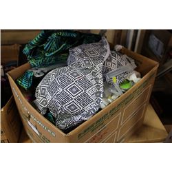 BOX OF NEW RETURNED BATHING SUITS SOCKS UNDERWEAR ETC
