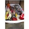 Image 1 : BASKET OF CANDLES AND CANDLE HOLDERS