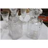 Image 2 : TWO CRYSTAL DECANTERS AND WINE GLASSES