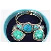 Image 2 : TURQUOISE AND OTHER SILVER TONE JEWELLRY